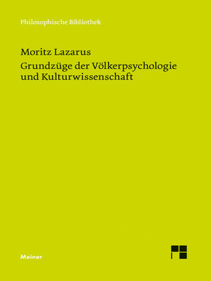 cover image of Grundzüge der Völkerpsychologie und Kulturwissenschaft